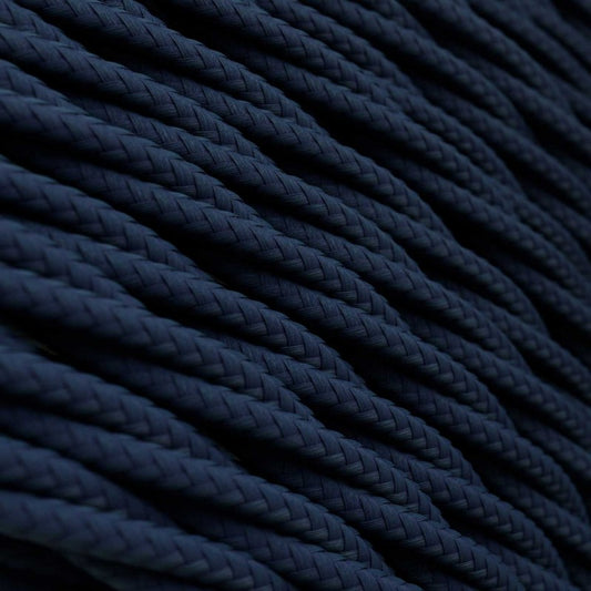 Twisted dark blue viscose cable