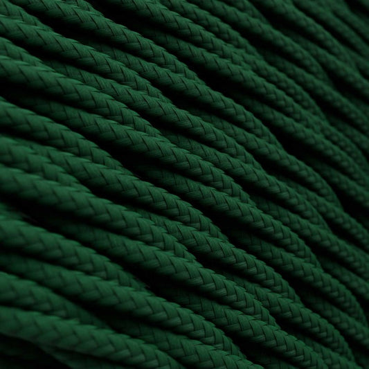 Twisted dark green viscose cable
