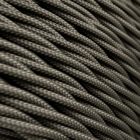 Twisted dark gray viscose cable
