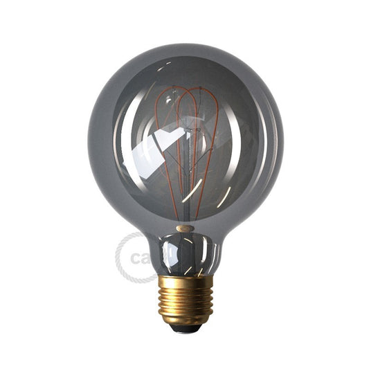 LED G95 E27 smoky sphere 5W 2000K dimmable bulb