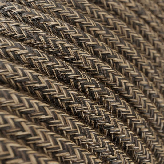 UV resistant brown linen textile cable