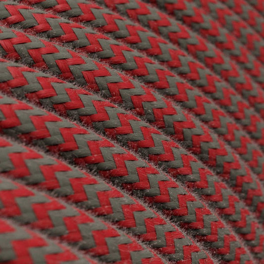 Angular red and Gray cotton cable