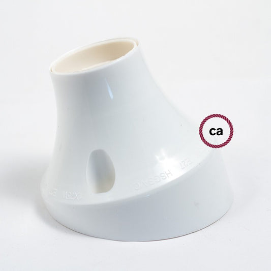 45° thermoplastic wall or ceiling lamp holder