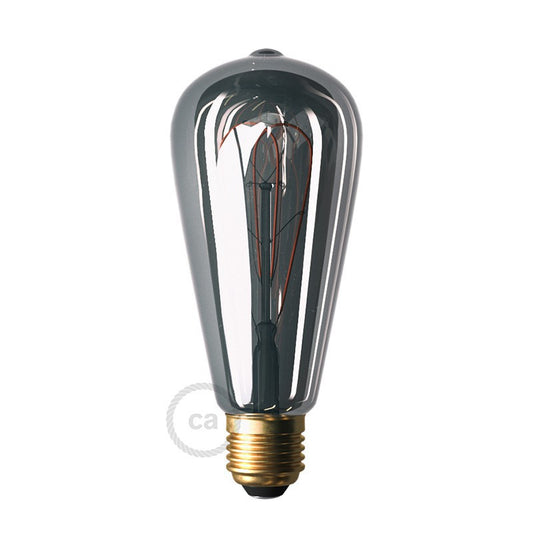 LED ST64 E27 Smoky Edison 5W 2000K pritemdoma lemputė