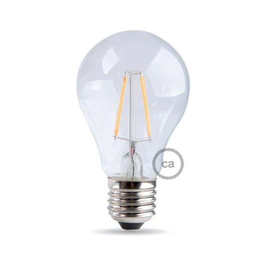 LED E27 drop filament 6W 3000K bulb