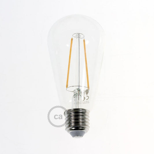 LED ST64 E27 globe short filament 4W 2200K bulb