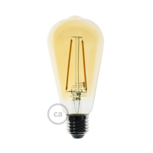 LED ST64 E27 golden edison 4,5W 2000K dimmable bulb
