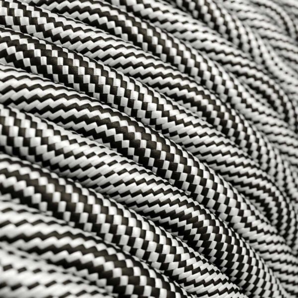 Optical black and white textile cable