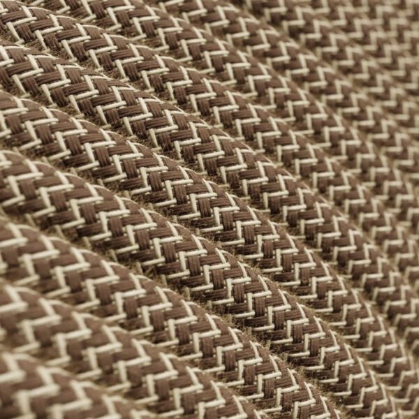 Angular khaki cotton and natural linen cable