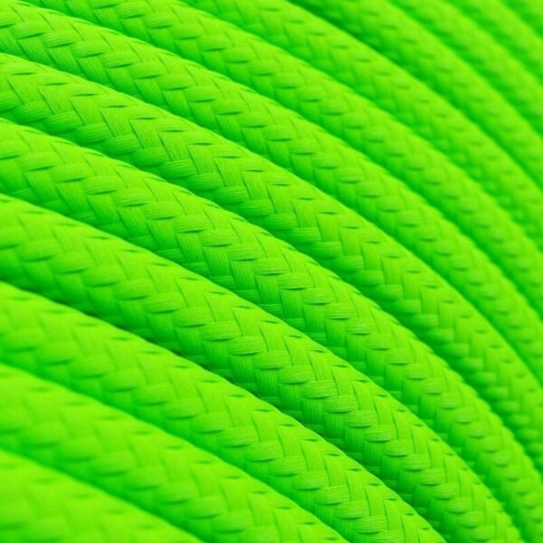 Green fluorescent viscose cable