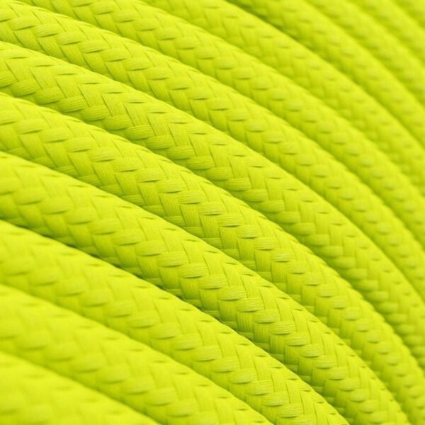 Yellow fluorescent viscose cable