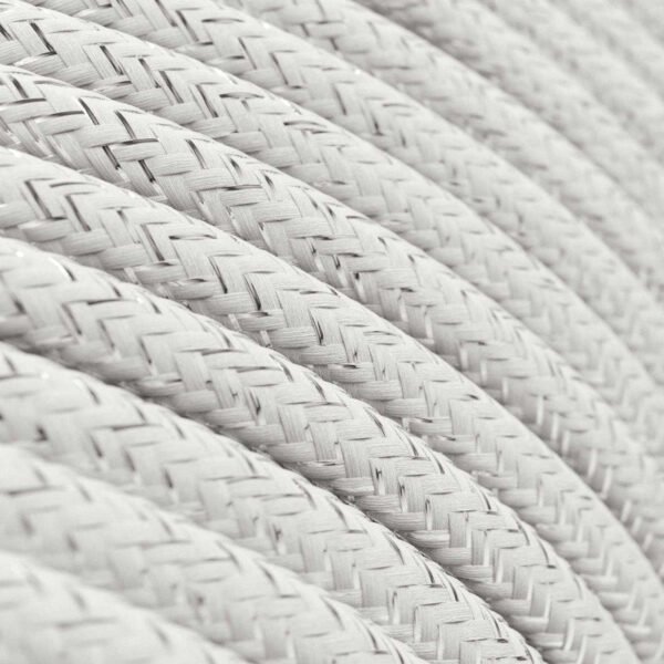 Glittering white viscose cable