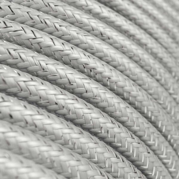 Glittering silver viscose cable