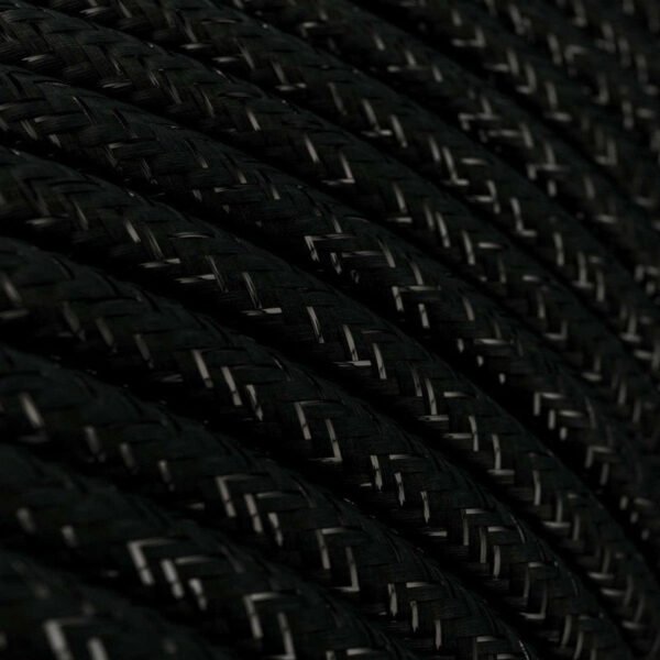 Glittering black viscose cable