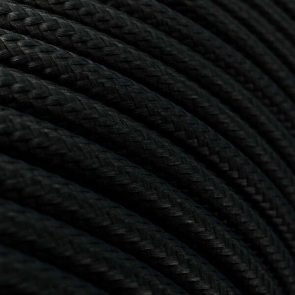 UV resistant black textile cable