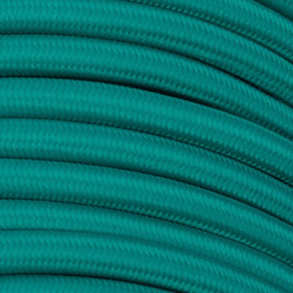 Turquoise glossy textile cable