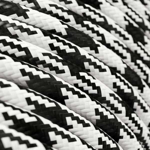 Black and white viscose cable