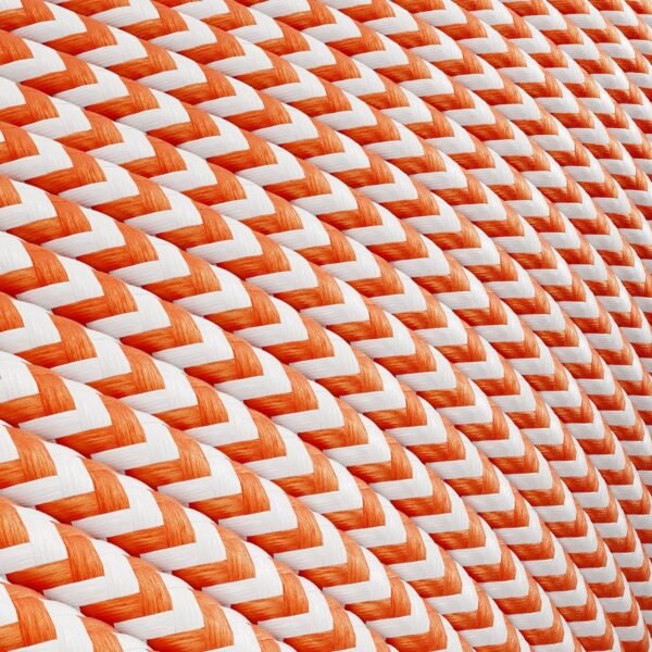 Angular white and orange viscose cable