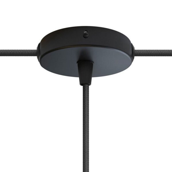 Small metal pendant mounting base with side holes