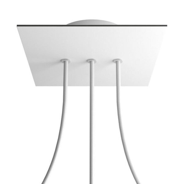 Square 3 in line cable pendant mounting base