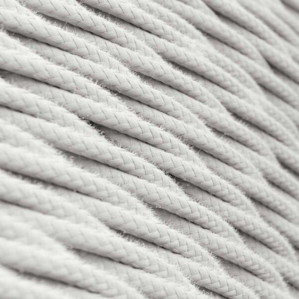 Twisted white cotton cable