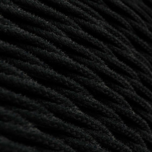 Twisted black cotton cable