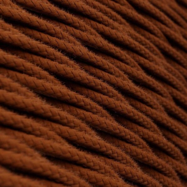 Twisted brown cotton cable