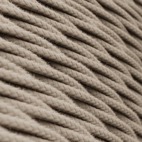 Twisted light brown cotton cable
