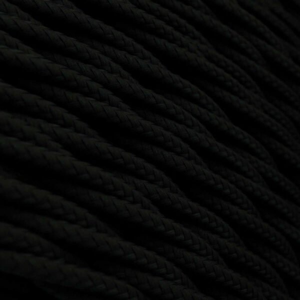 Twisted black viscose cable