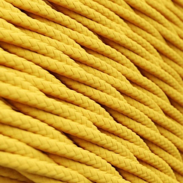 Twisted yellow viscose cable