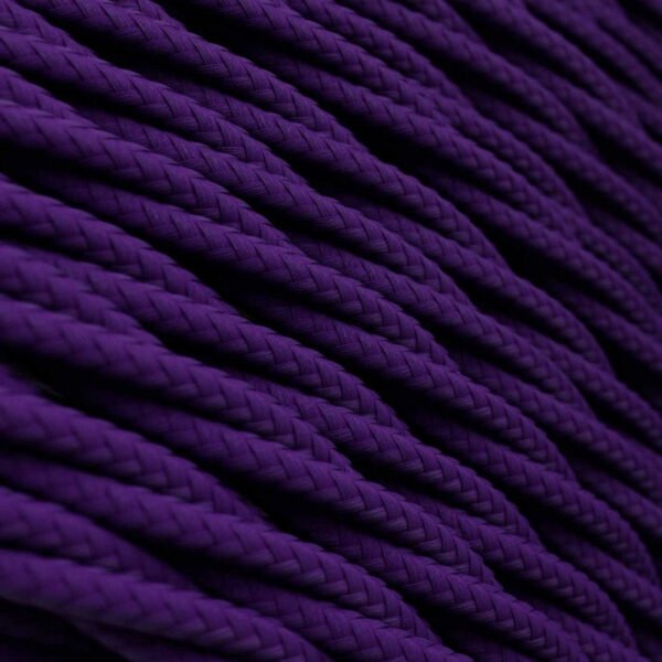 Twisted violet viscose cable