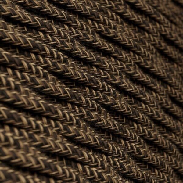 Twisted brown linen cable