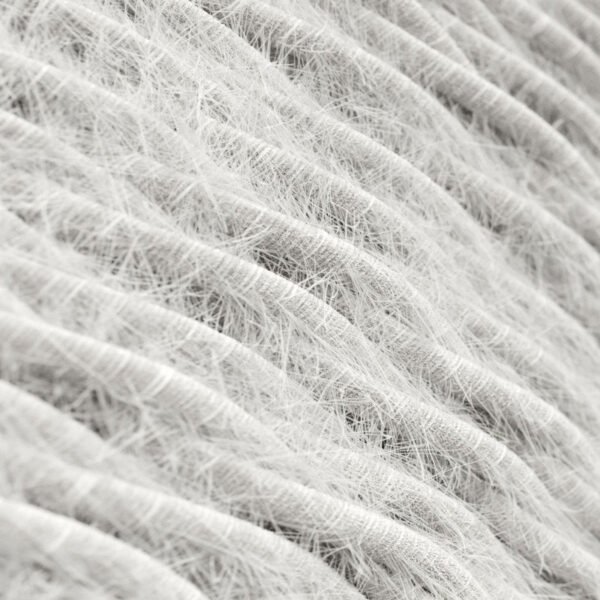 Twisted hairy white textile cable