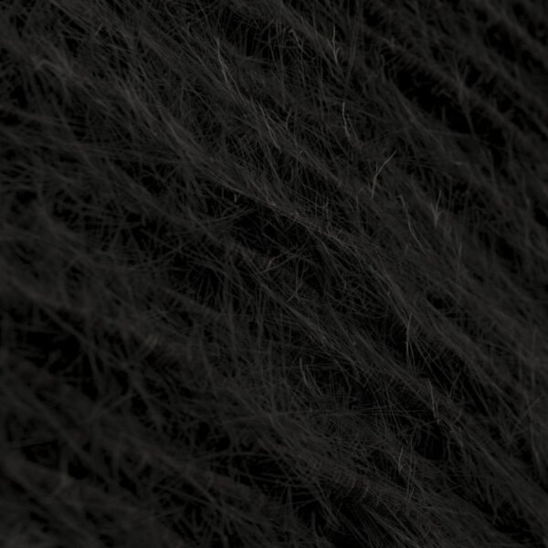 Twisted hairy-effect black textile cable