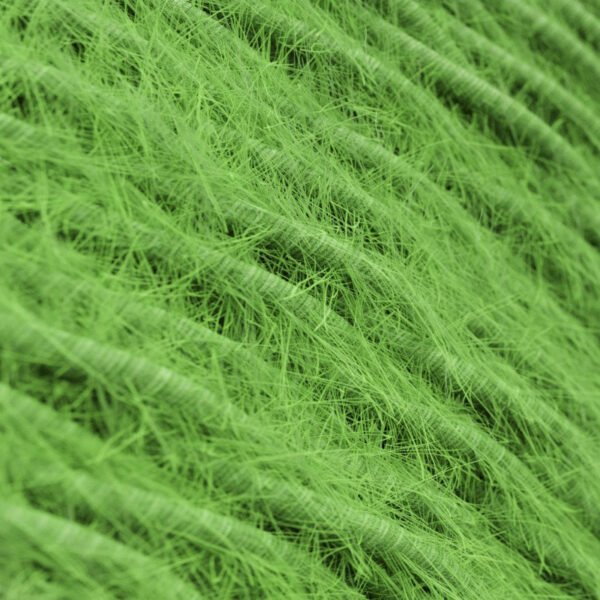 Twisted hairy-effect green textile cable