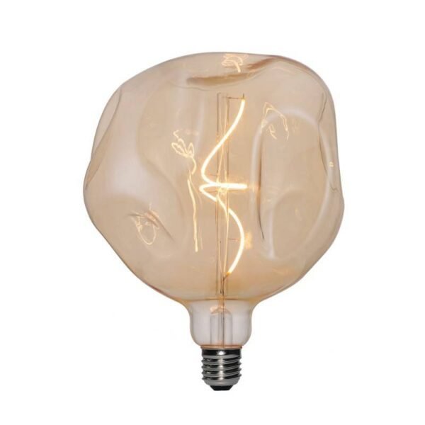 LED G180 E27 Golden Filament Dented 5W 2000K Dimmable Bulb