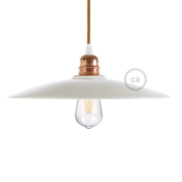 E27 ceramic curved lampshade