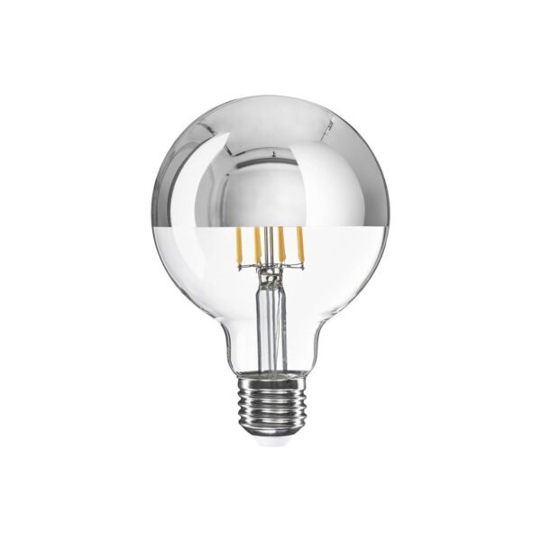 LED G95 E27 Silver Mirror 7W 2700K Dimmable Bulb