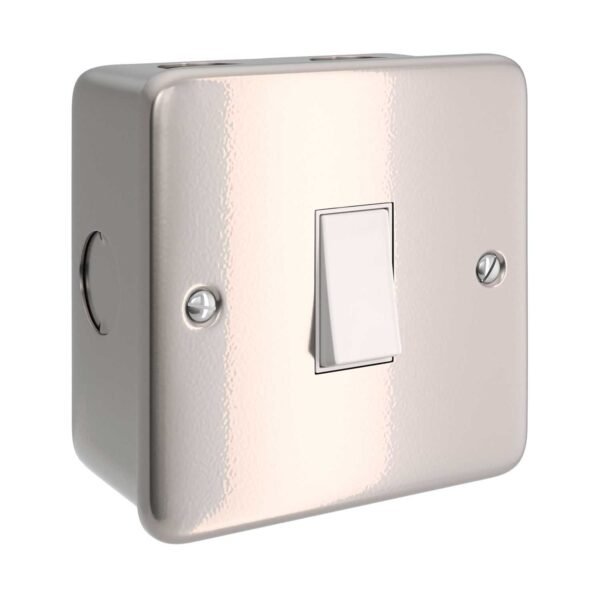 Metal box with single switch for conduits