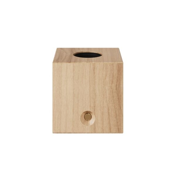 E27 portable and rechargeable wooden cube table lamp