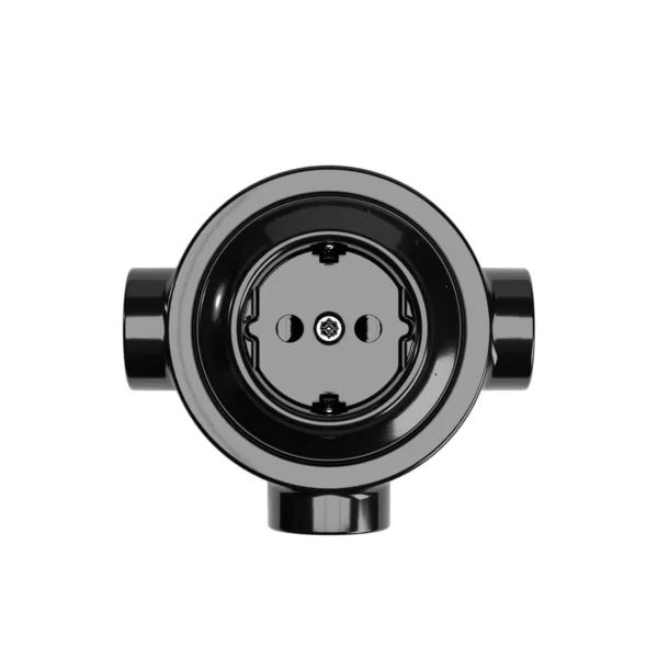 Schuko porcelain socket with base for Conduits 1-3 outputs