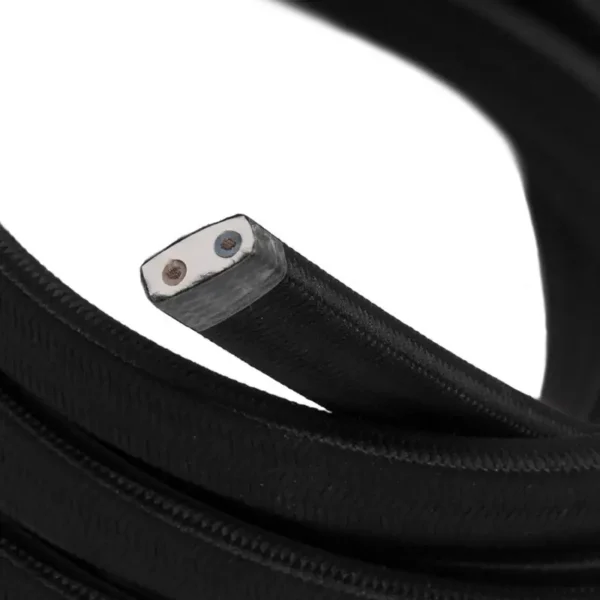 UV resistant black flat viscose cable