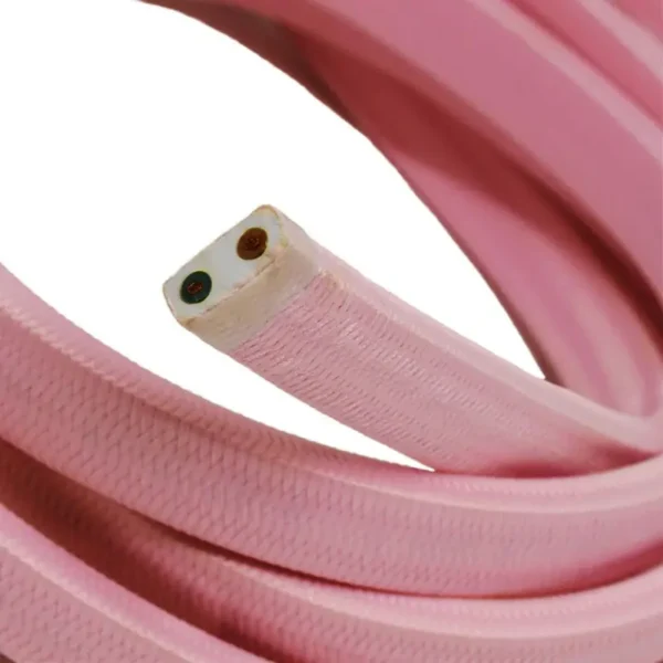 Pink flat viscose cable