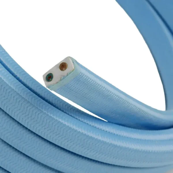 Light blue flat viscose cable