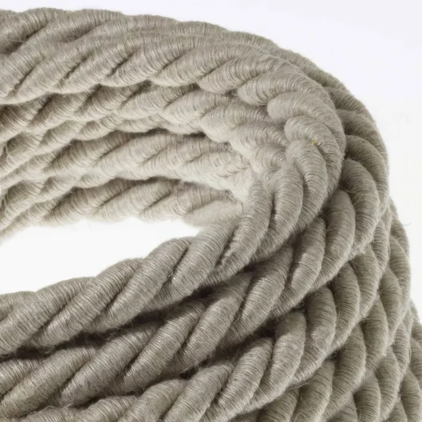 Linen fabric rope cable 3x0,75. Diameter 16-30mm.