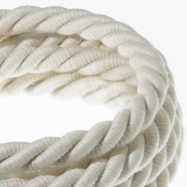 Cotton fabric rope cable 3x0,75. Diameter 16-30mm.