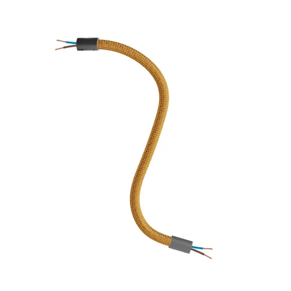 Flexible sturdy cable with bronze textile