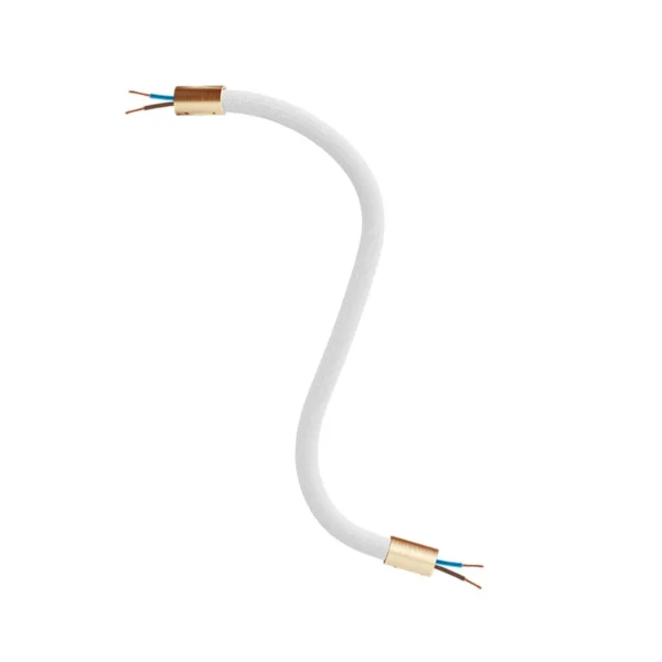 Flexible sturdy cable with white textile